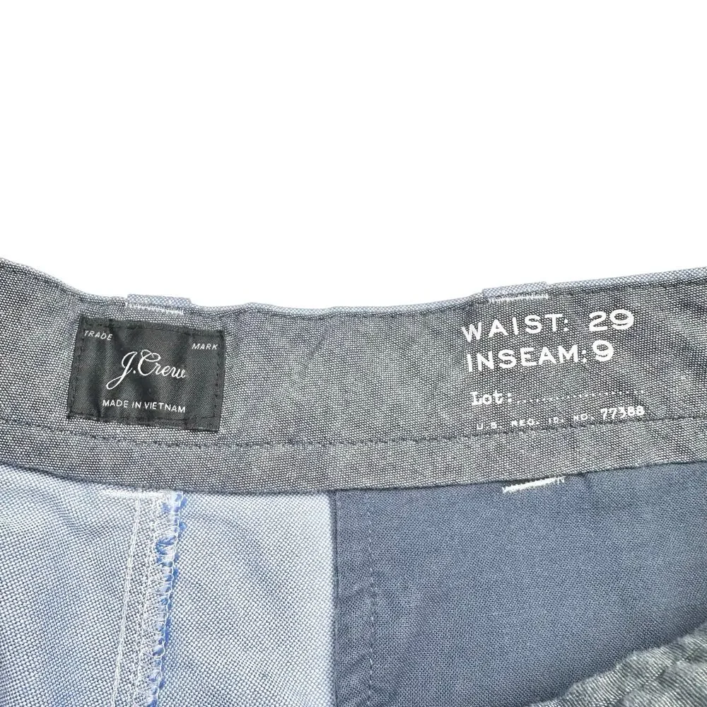 J. Crew | Men | Blue Classic Coastal Core 9 Inch Cotton Shorts | Size 28
